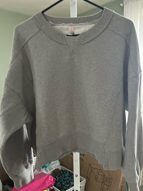 FP Movement by Free People Tops - Free People Movement Cozy Gray Cropped  Crewneck Sweatshirt